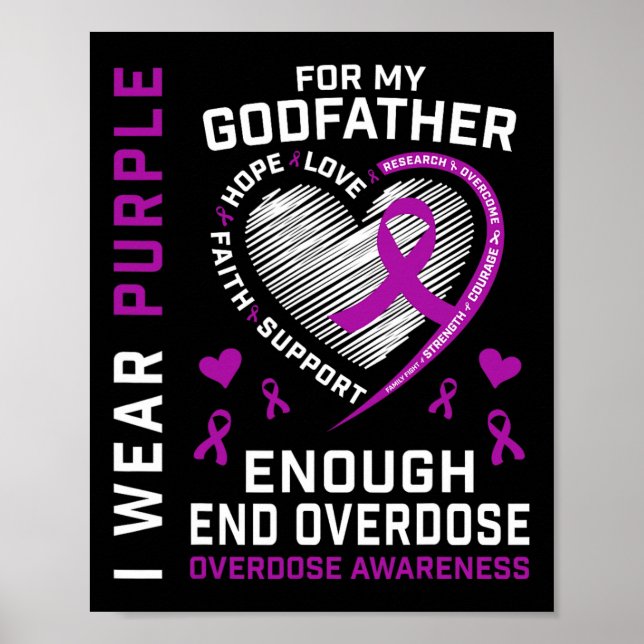 End Overdose Awareness Shirt Enough Purple For My  Poster (Framsidan)