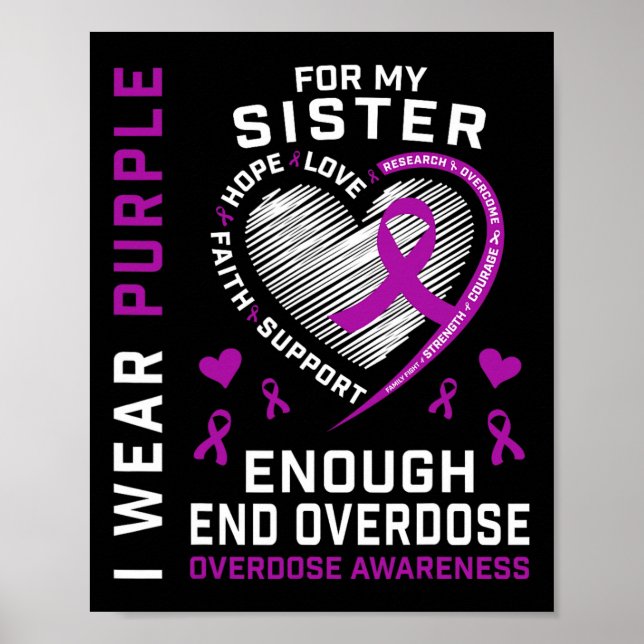 End Overdose Awareness Shirt Enough Purple For My  Poster (Framsidan)