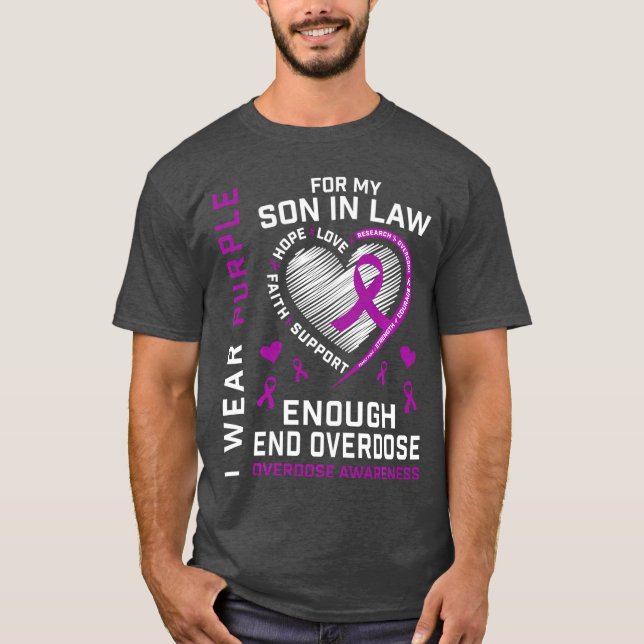 End Overdose Awareness Shirt Enough Purple For My  T (Framsida)