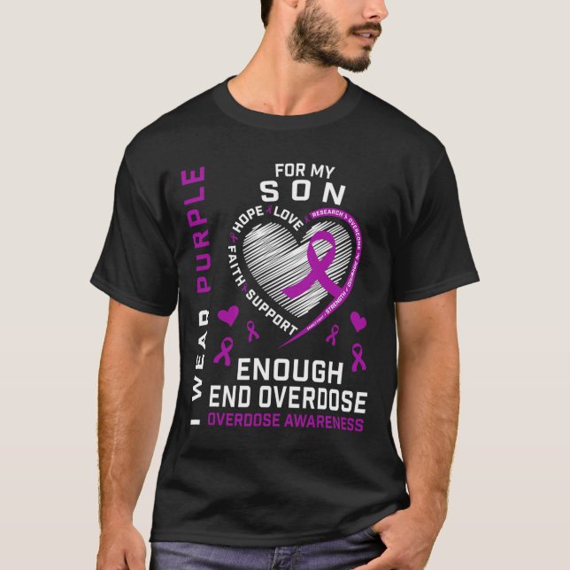 End Overdose Awareness Shirt Enough Purple For My  T (Framsida)