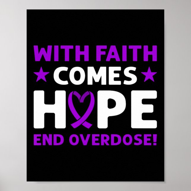 End Overdose! Purple Ribbon. Overdose Awareness  Poster (Framsidan)