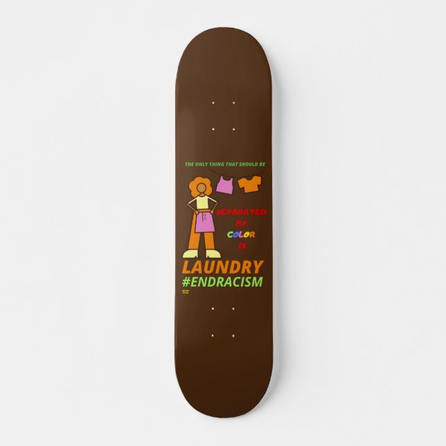 "END RACISM" MINI SKATEBOARD BRÄDA 18,5 CM (Framsida)