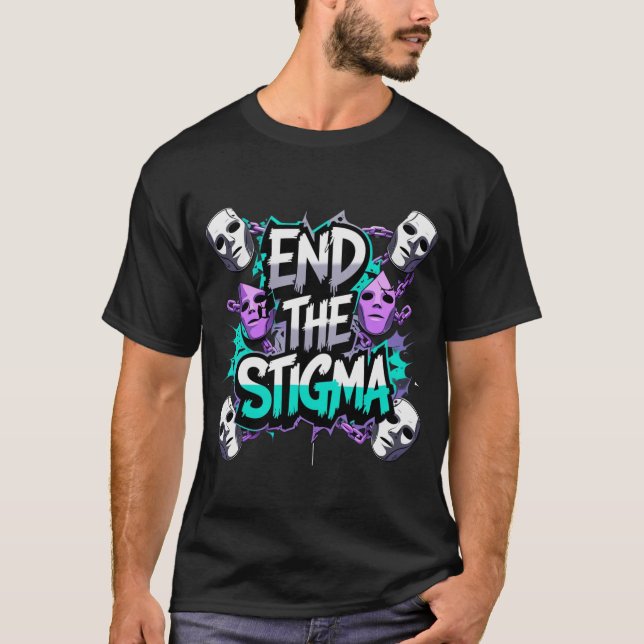 "End the Stigma" Suicide Prevention T Shirt (Framsida)