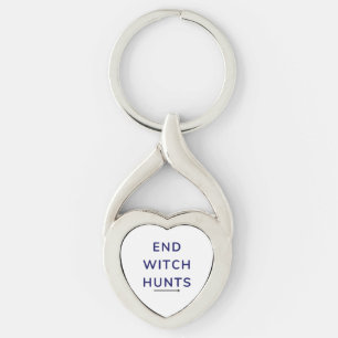 End Witch Hunts Heart Twisted Heart Silverfärgad Nyckelring