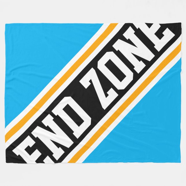 END ZON Roligt Coola Azure Blue Black Tävla Rand Fleecefilt (Framsidan (Horisontell))
