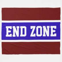END ZONT Fet Deep Red White Blått Rand