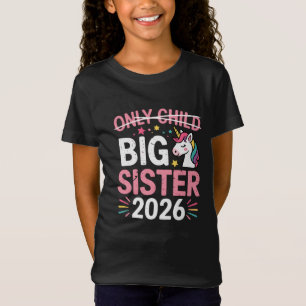 Enda barn överstruket stor syster 2026 graviditet t shirt