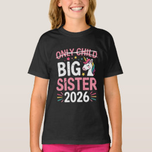 Enda barn överstruket stor syster 2026 graviditet t shirt