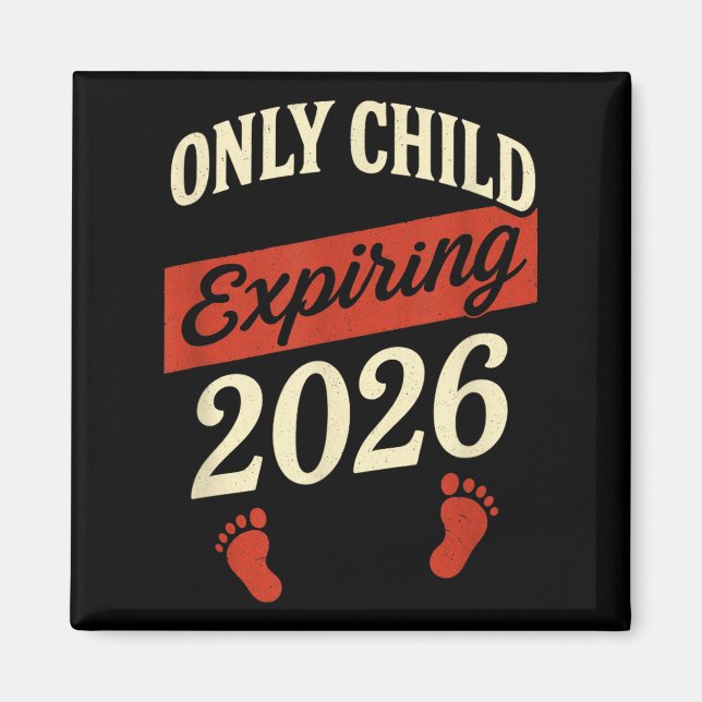 Enda barn som upphör 2026 - Graviditetsmeddelande  Magnet (Framsidan)