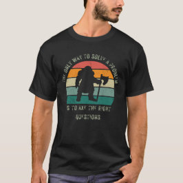 "Enda sättet att lösa ett problem" Retro Sunset Dw T Shirt