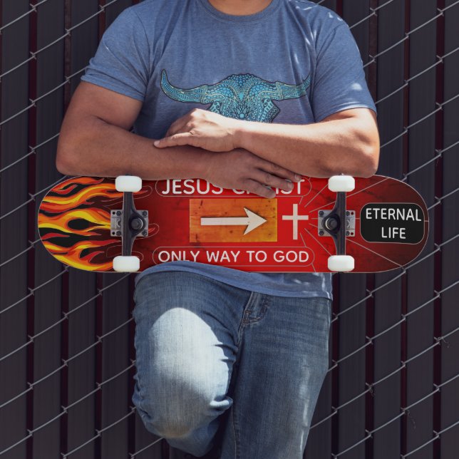 Enda vägen till Gud Mini Skateboard Bräda 18,5 Cm (Utomhus 3)