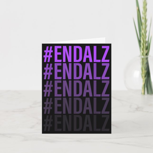 #endalz minne alzheimers medvetenhet stöd  kort (Framsida)