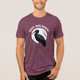 Endangered birds: waldrapp or nortern bald ibis t shirt