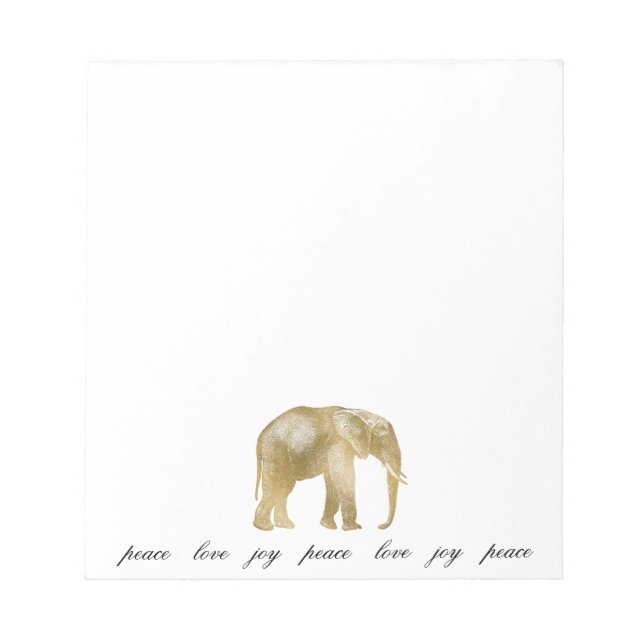 Endangerment African Safari Elephant Anteckningsblock (Framsida)