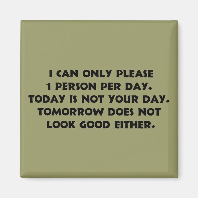 Endast 1 person 2 Magnet (Framsidan)