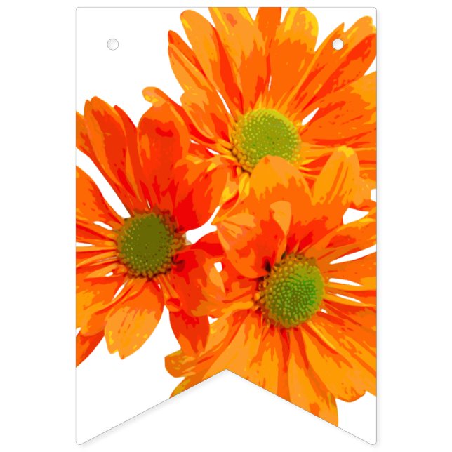 Endast 3 Gerbera-Blommar + din backgr. & idéer Vimplar (Första flaggan)
