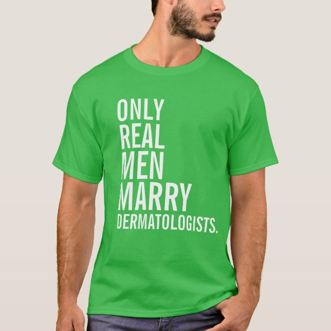 Endast att gifta sig den verkliga manar t shirt (Framsida)