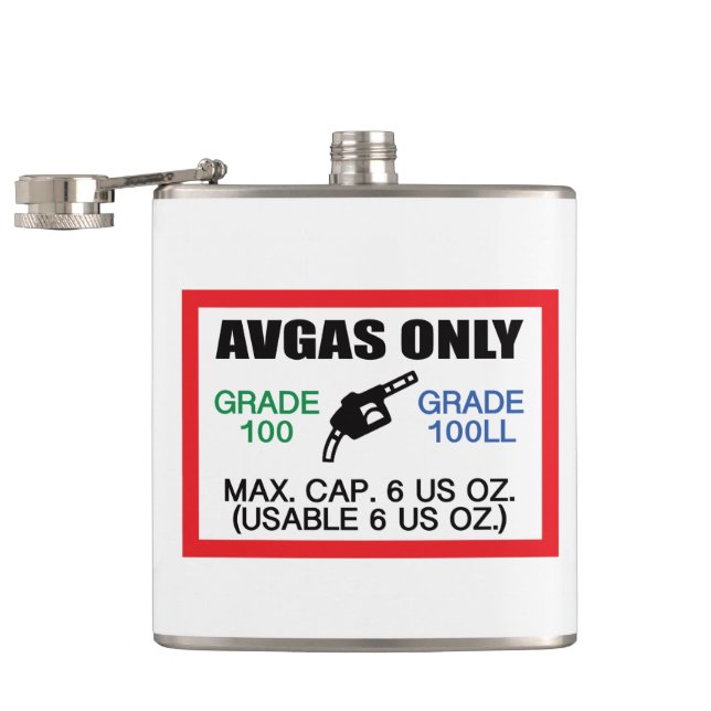 Endast AVGAS/100 LL-bränsle Fickplunta (Öppnad)