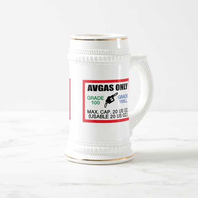 Endast AVGAS / 100LL bränsle Sejdel (Framsida höger)