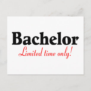 Endast Bachelor-Begränsad tid Vykort