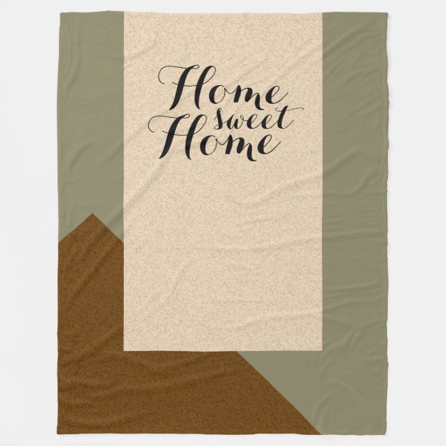 Endast bakgrunden Färg - brunbeige + dina idéer Fleecefilt (Framsidan)