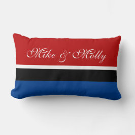 Endast bakgrunden till Färg - röd + dina idéer Lumbarkudde