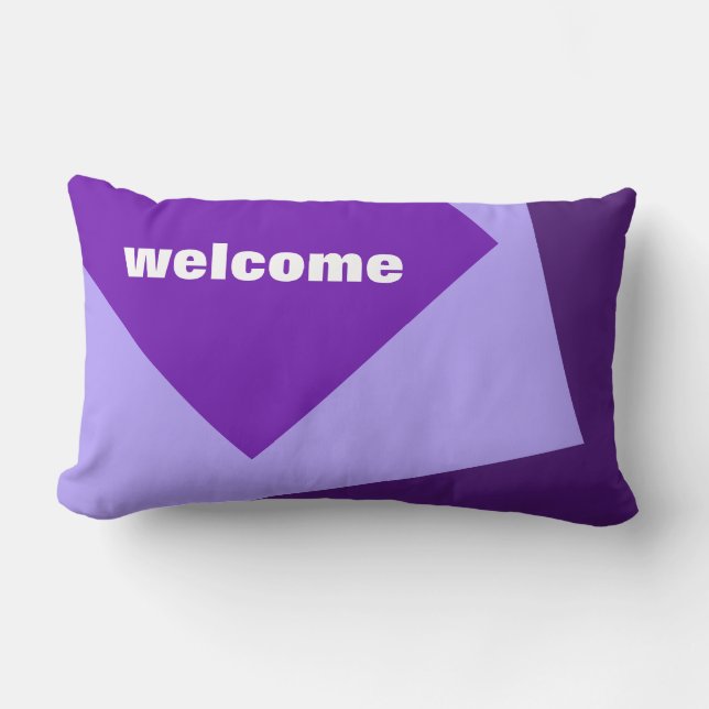 Endast bakgrunden till Färg - violett lila + dina  Lumbarkudde (Framsida)