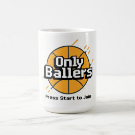 Endast Ballers: Tryck Start för att Gå Med Kaffe M Kaffemugg