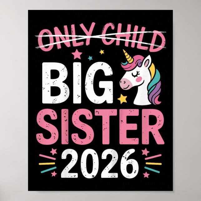 Endast barn som korsade ut Big Sister 2026 T-shir Poster (Framsidan)