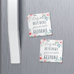 Endast bästa Mammorna befordras till mormor Magnet<br><div class="desc">Bara det bästa mammor befordras till mormor! Vår söt blommigt magnet har citatet i handskriven stil-typografi omgiven av  vattenfärgblommor av rosa. En fin gåva till nya mormödrar,  Mors dag eller mormas.</div>