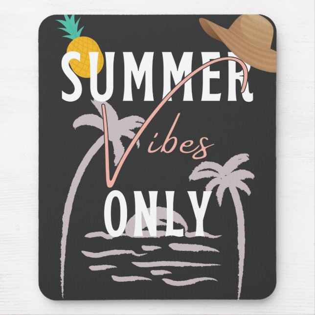 Endast Beach för Cute Summer Vibes Musmatta (Framsidan)
