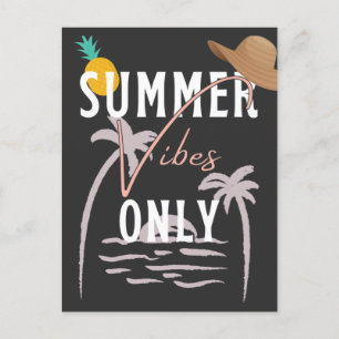 Endast Beach för Cute Summer Vibes Vykort