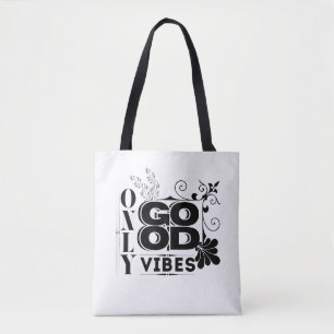 Endast bra bilder - positiv motiv - typografi tygkasse