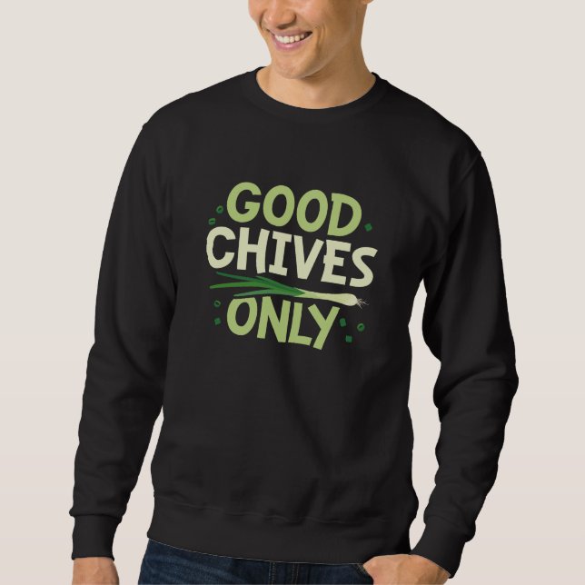 Endast bra Chives Lång Ärmad Tröja (Framsida)
