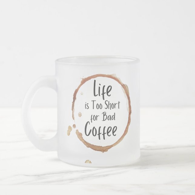 Endast bra kaffe Frostad glas mugg (Vänster)