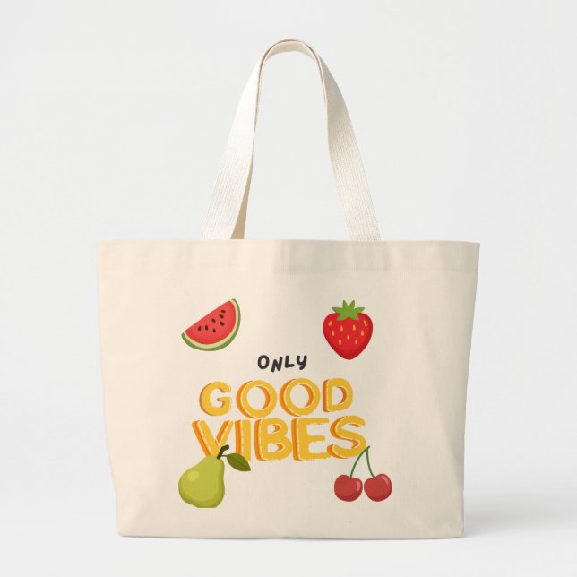 Endast bra stämning Fruktsallad  Jumbo Tygkasse (Framsidan)