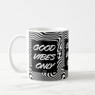 Endast bra vibbar. Mugg. Kaffemugg