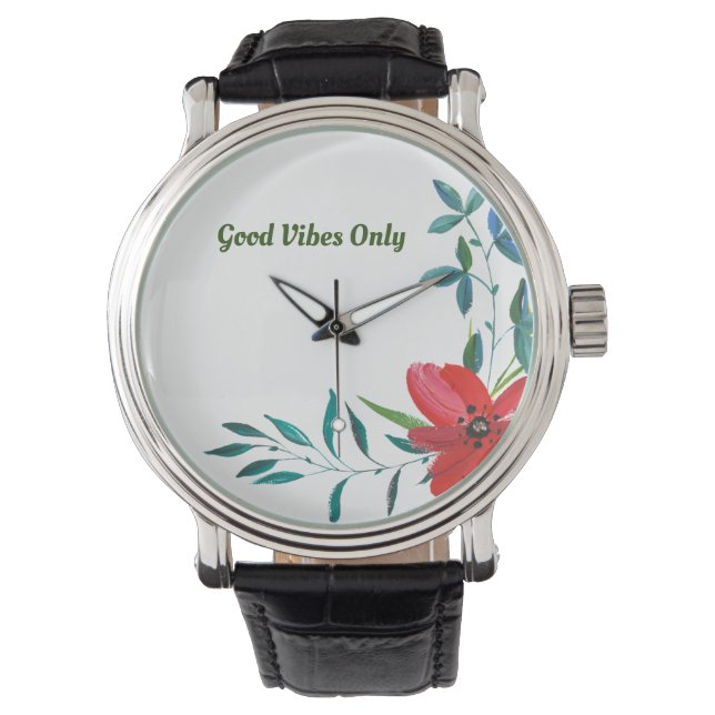 Endast bra vibes armbandsur (Framsida)
