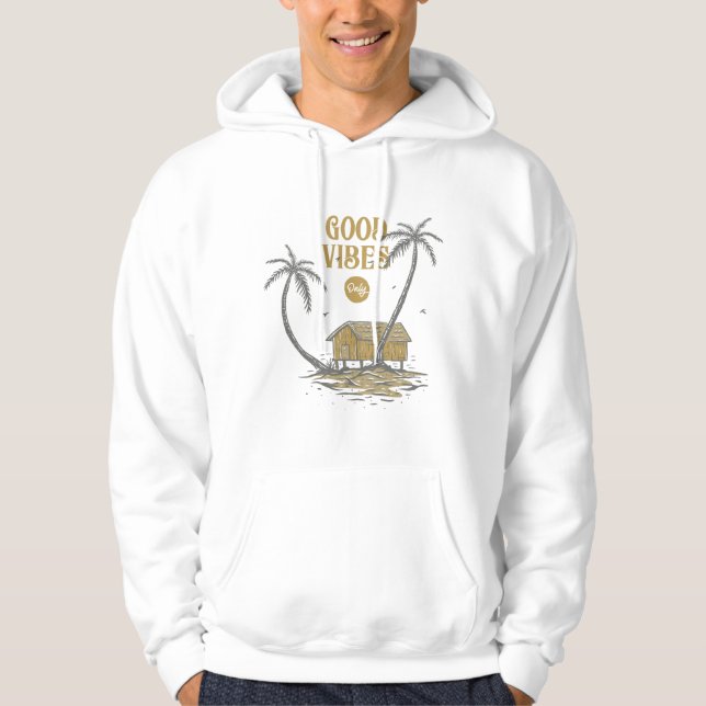 Endast bra vibes hoodie (Framsida)