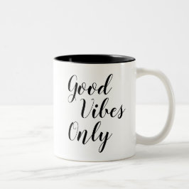Endast bra vibes | Inspiration Slogan Quote Mugg