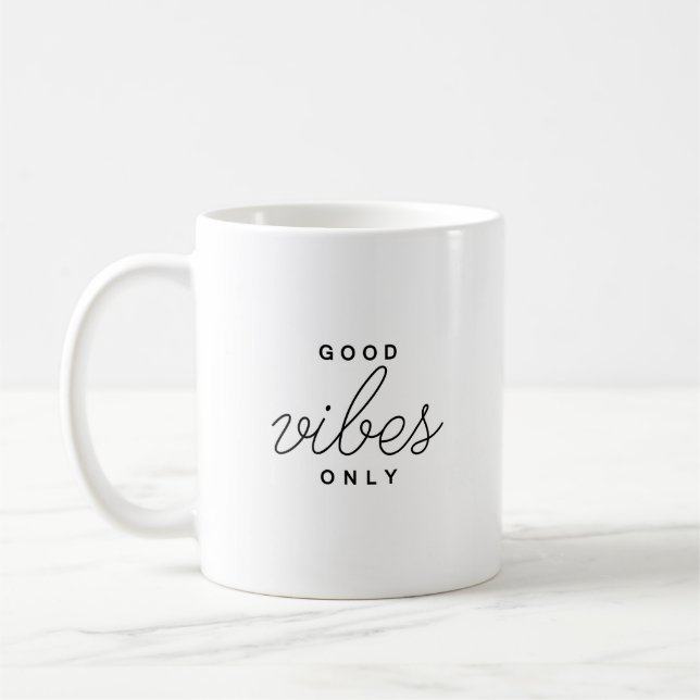 Endast bra vibes kaffemugg (Vänster)