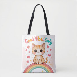 Endast bra Vibes - Kawaii Tote Bag Tygkasse
