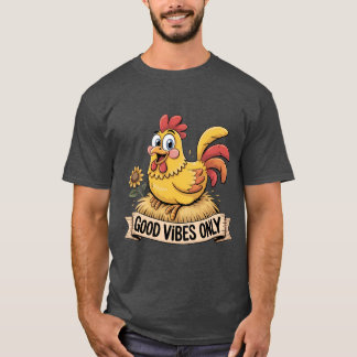 Endast bra vibes (lycklig incheckad) t shirt