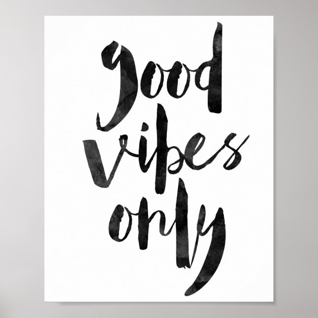 Endast bra vibes poster (Framsidan)