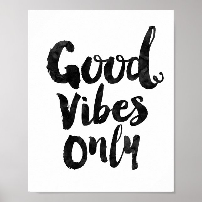 Endast bra vibes poster (Framsidan)