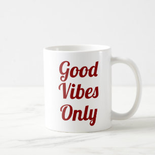 Endast bra vibes Slogan Mugg handskriven maski