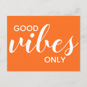 Endast Bra Vibrationer Positivitet Affirmation Ora Vykort