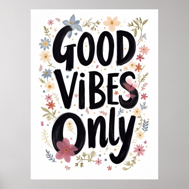 Endast bra vibrationer poster (Framsidan)