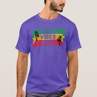 Endast bra vibrationer Rasta Flagga Reggae Musik R T Shirt