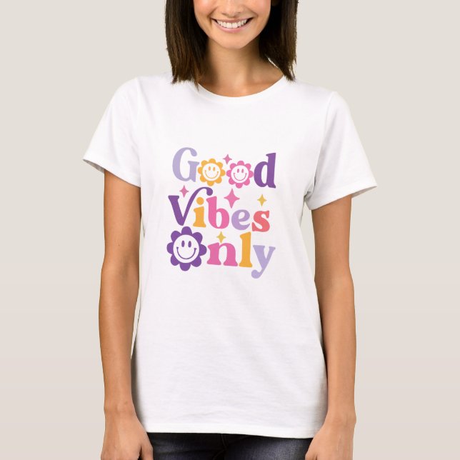 Endast Bra Vibrationer Vintage T Shirt (Framsida)